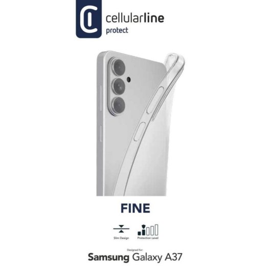 Custodia cellulare Cellularline Fine Cover gomma trasparente ultrafine per Galaxy A37