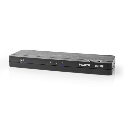 Conmutador KVM Nedis VCON6430AT USB-C HDMI 4K 60Hz 3 Puertos