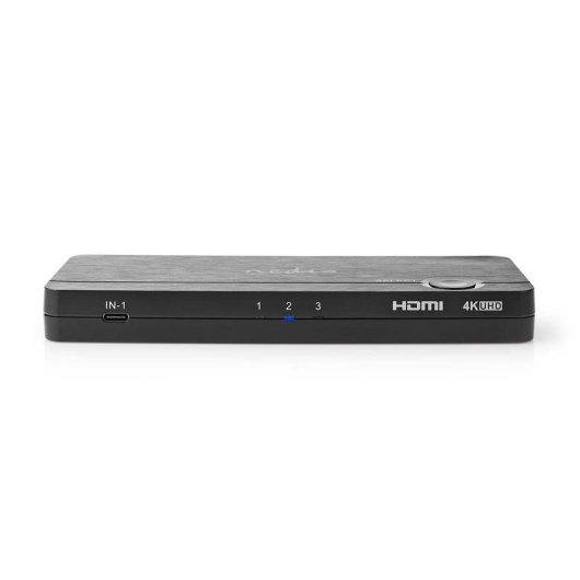 Conmutador KVM Nedis VCON6430AT USB-C HDMI 4K 60Hz 3 Puertos