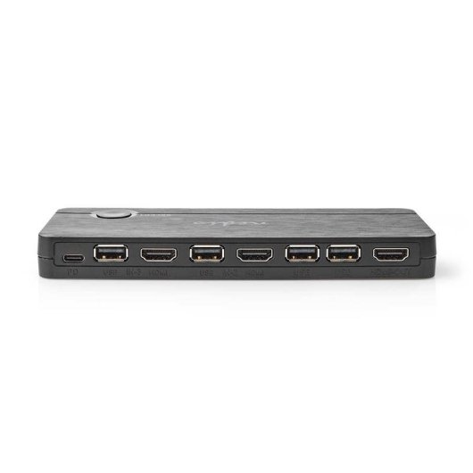 Conmutador KVM Nedis VCON6430AT USB-C HDMI 4K 60Hz 3 Puertos