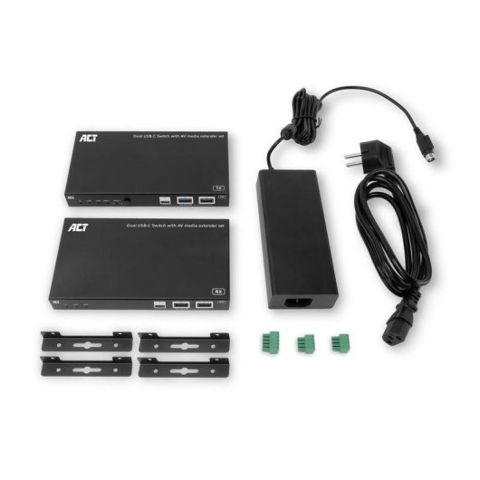Set Extensor AV USB-C HDBaseT ACT AC7110 4K 100 metros