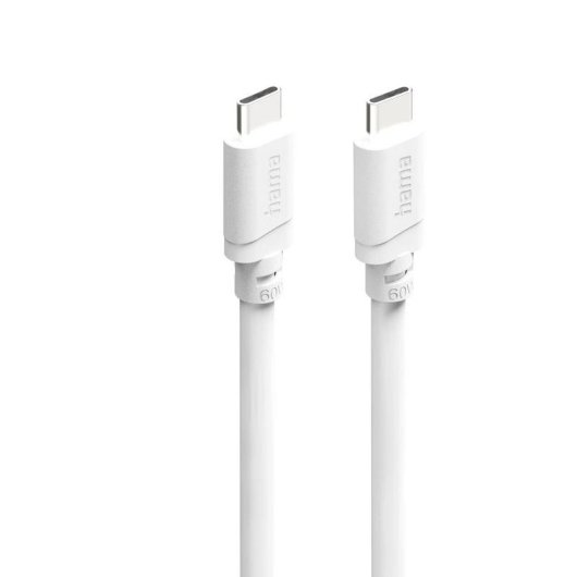 Cabo USB-C para USB-C 2 m Branco USB 2.0 Hama carregamento rápido