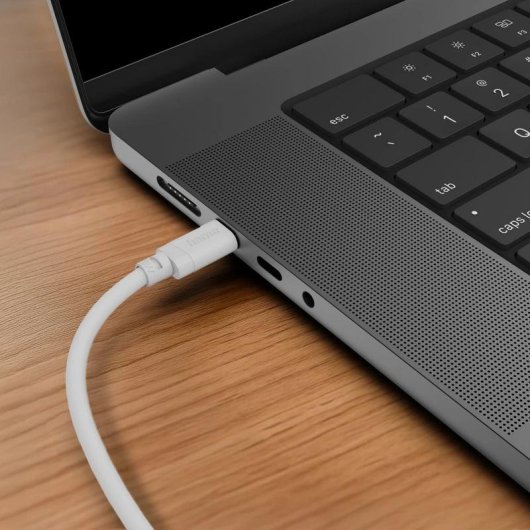 Cabo USB-C para USB-C 2 m Branco USB 2.0 Hama carregamento rápido