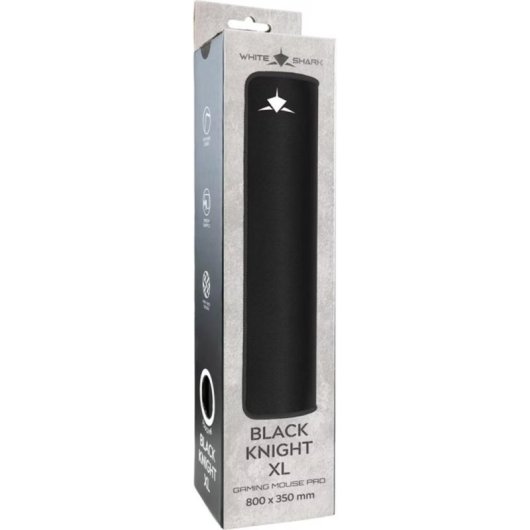 Alfombrilla para ratón White Shark BLACK KNIGHT XL Negro Textil Caucho Base Antiderrapante