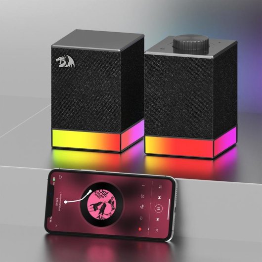 Altavoces Redragon Bluetooth 2.0 10W avec éclairage RGB et contrôle tactile