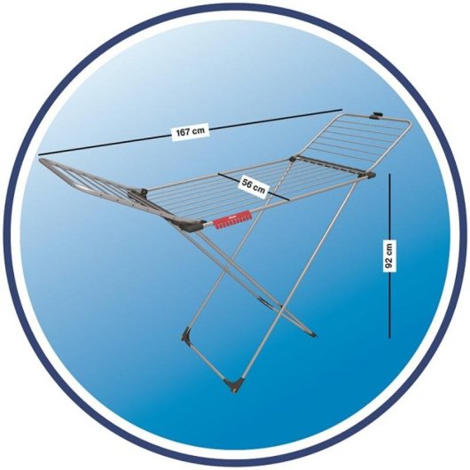 Wäscheständer Vileda 157336 Aluminium Schwarz 1670 mm