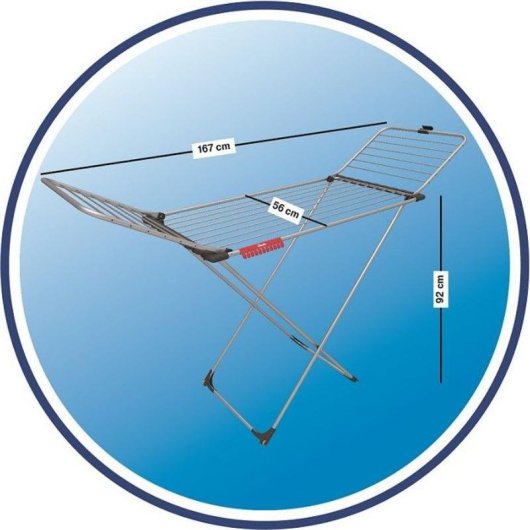 Wäscheständer Vileda 157336 Aluminium Schwarz 1670 mm
