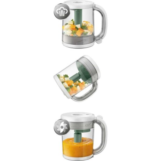 Vaporera/Batidora Infantil Philips Avent Premium SCF885/01 4 en 1 1 L Vert Blanc