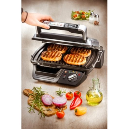 Parrilha Elétrica Tefal GC450B32 Negro Inox Giratória Retangular