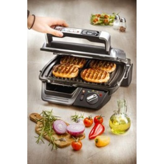 Parrilha Elétrica Tefal GC450B32 Negro Inox Giratória Retangular