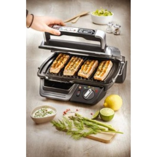 Parrilha Elétrica Tefal GC450B32 Negro Inox Giratória Retangular
