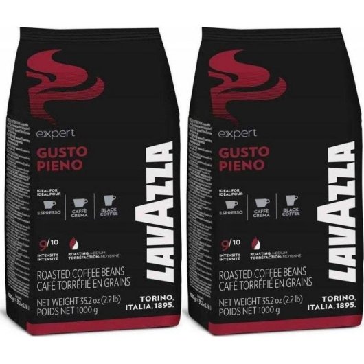 Café en grano Lavazza Expert Gusto Pieno 1 kg Tueste oscuro Intensidad 12/13