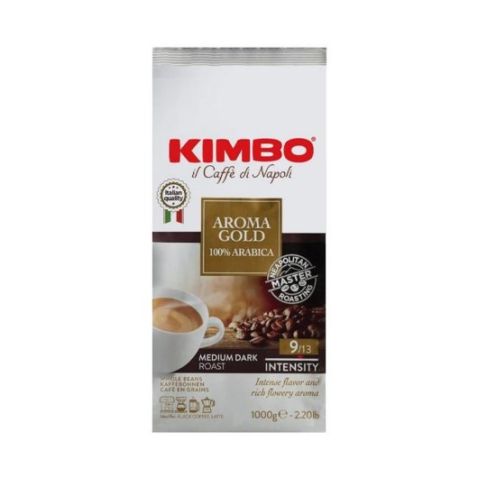 Café en grano Kimbo Aroma Gold 1 kg Tueste medio