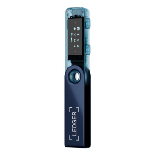 Carteira Hardware Ledger Nano S Plus Bitcoin Ethereum NFT USB Azul Negro