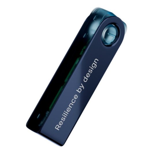Carteira Hardware Ledger Nano S Plus Bitcoin Ethereum NFT USB Azul Negro