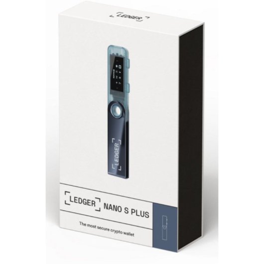 Carteira Hardware Ledger Nano S Plus Bitcoin Ethereum NFT USB Azul Negro