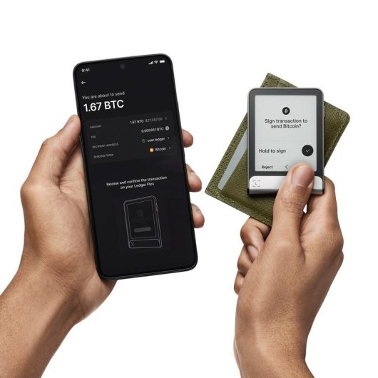 Carteira Offline Ledger Flex Bitcoin Ethereum NFT Cinzento Graphite