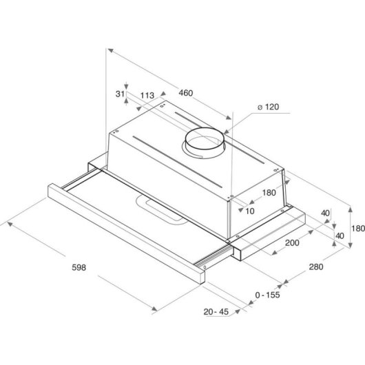Dunstabzugshaube Whirlpool AKR 6390 IX Kanalbetrieb 60cm LED