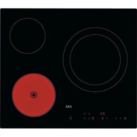 Placa Vitrocerâmica AEG TN63RAF2CB 3 Zonas 60 cm Preto