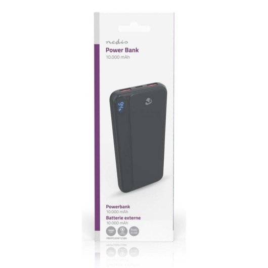 Batería Externa Nedis PBKPD20W125BK 10000 mAh 20W Negro