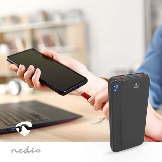 Batería Externa Nedis PBKPD20W125BK 10000 mAh 20W Negro