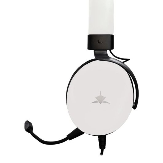 Auriculares White Shark ELEPHANT con cable, conexión 3,5 mm, gaming, micrófono y volumen rotatorio blanco y negro