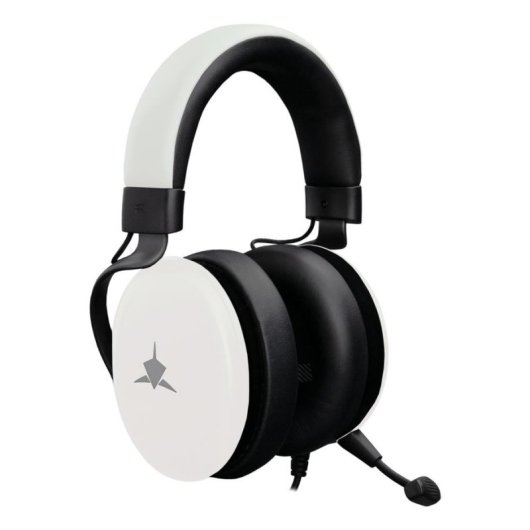 Auriculares White Shark ELEPHANT con cable, conexión 3,5 mm, gaming, micrófono y volumen rotatorio blanco y negro