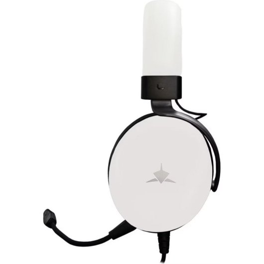 Auriculares White Shark ELEPHANT con cable, conexión 3,5 mm, gaming, micrófono y volumen rotatorio blanco y negro
