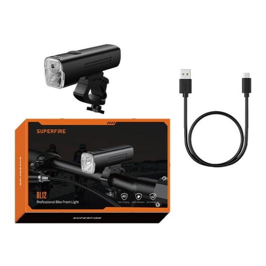 Luz de bicicleta Superfire BL12 4800 mAh USB 2 modos