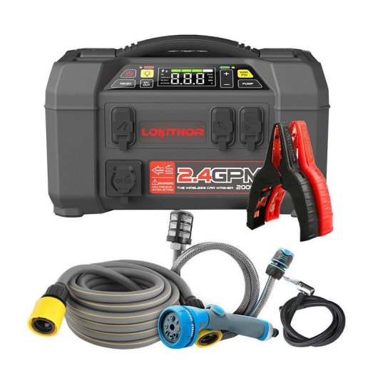 Démarreur de voiture Lokithor AW401 2500A + Powerbank 20000mAh + Compresseur + Lampe torche