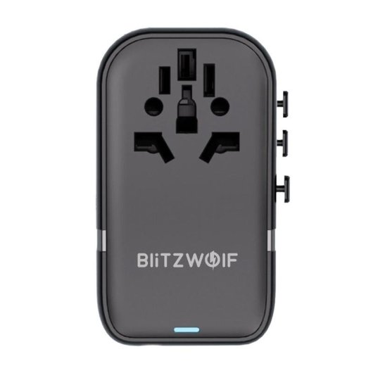 Adaptador de Viaje Blitzwolf BW-TA2 5 en 1 100W GaN USB-C PD