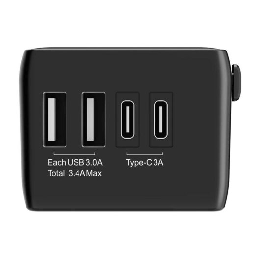 Adaptador de Viaje Blitzwolf BW-TA1 4 en 1 2xUSB + C + PD 20W