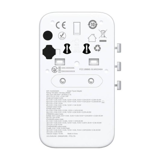 Adaptateur Hotspot Wi-Fi 6 4G/LTE GlocalMe Roamplug blanc universel