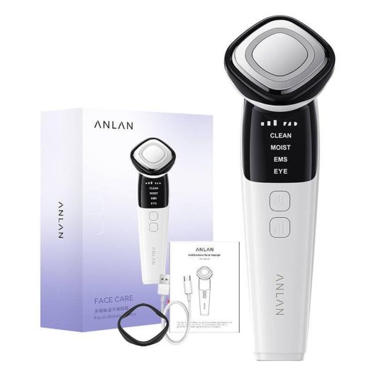 Masajeador Facial ANLAN 01-ADRY32-02A Luz LED y EMS