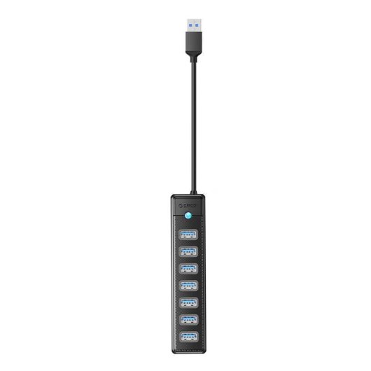 Hub Orico 7 porte USB 3.0 5 Gbps modello PW7U-U3-10-BK-EP-IP compatto e robusto