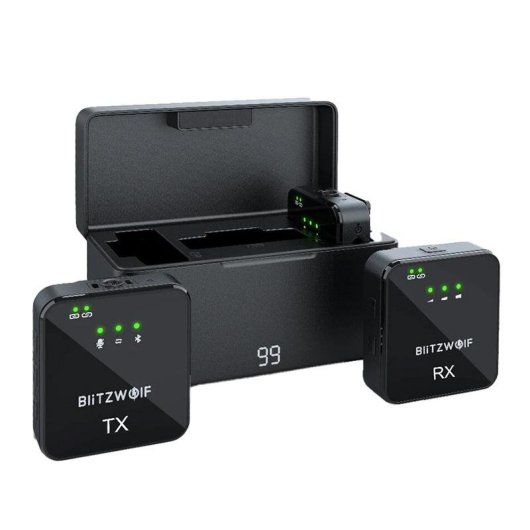 Micrófono BlitzWolf BW-SX63 inalámbrico omnidireccional con DSP y batería 1000mAh