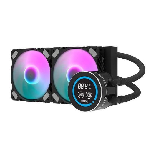 Refroidissement liquide darkFlash DN-D240 240mm écran LCD 2 ventilateurs ARGB haute résolution