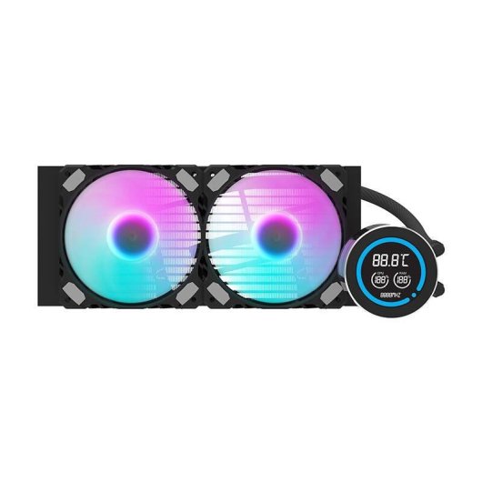 Refroidissement liquide darkFlash DN-D240 240mm écran LCD 2 ventilateurs ARGB haute résolution