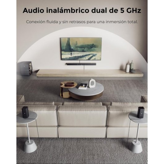 Barra de Sonido Ultimea U442A Skywave X70 7.1.4 980W Bluetooth HDMI eARC Dolby Atmos Noire