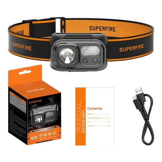 Linterna de cabeza Superfire HL23 220 lm USB-C