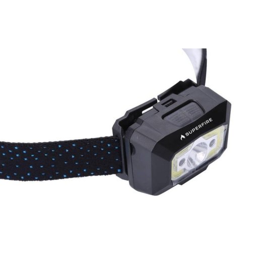 Linterna de cabeza Superfire X30 340 lúmenes USB 5 modos 130 m