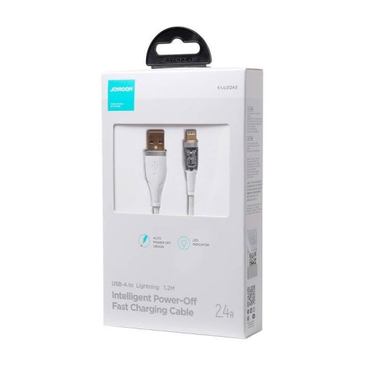 Cable USB-A a Lightning Joyroom S-UL012A3 2.4A 1.2m Blanco