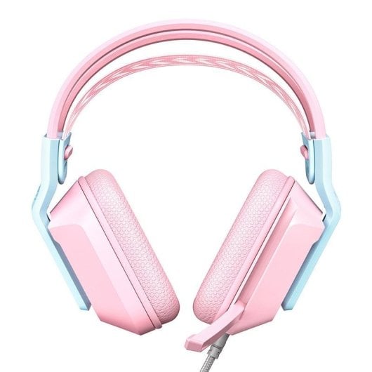 Cuffie ONIKUMA X13 cablate USB e jack 3,5 mm gaming microfono RGB rosa
