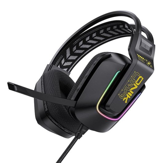 Auriculares ONIKUMA X13 con cable USB y jack 3.5mm para gaming RGB negros