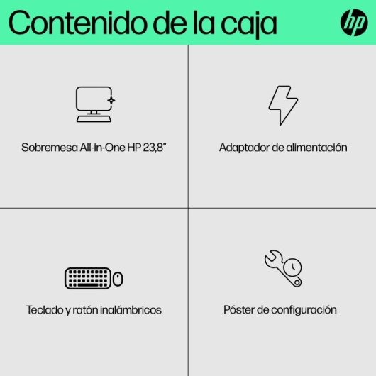 Ordenador Todo en uno HP 24-cr0117ns Intel Core i5-1335U 16GB 512GB SSD Iris Xe 23.8" Windows 11 Home Blanco