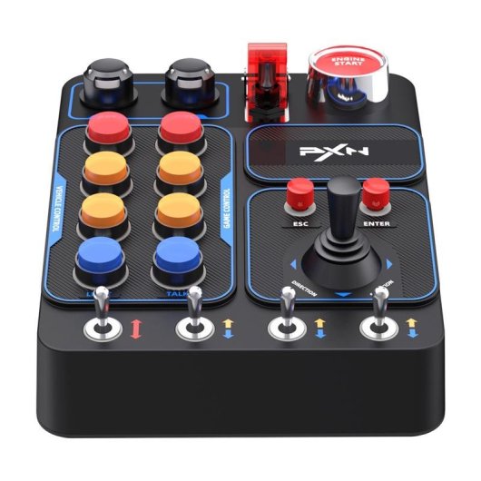 Panel de Boutons PXN CB1 pour Simracing avec 30 Boutons Programmables RGB