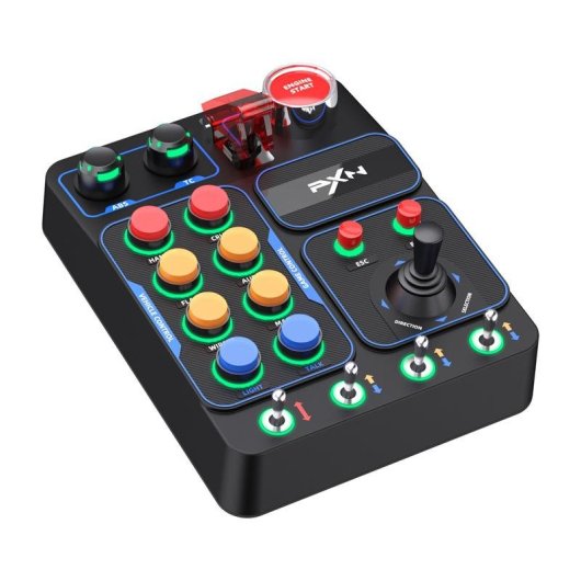 Panel de Boutons PXN CB1 pour Simracing avec 30 Boutons Programmables RGB