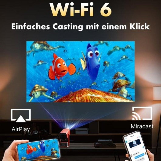 Proyector Klack SkyEcho FreeONE 4K 350 Lúmenes 120" LED DLP Smart TV Portátil