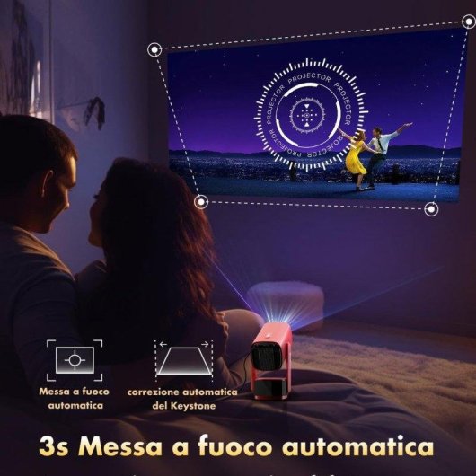 Proyector Klack SkyEcho FreeONE 4K 350 Lúmenes 120" LED DLP Smart TV Portátil