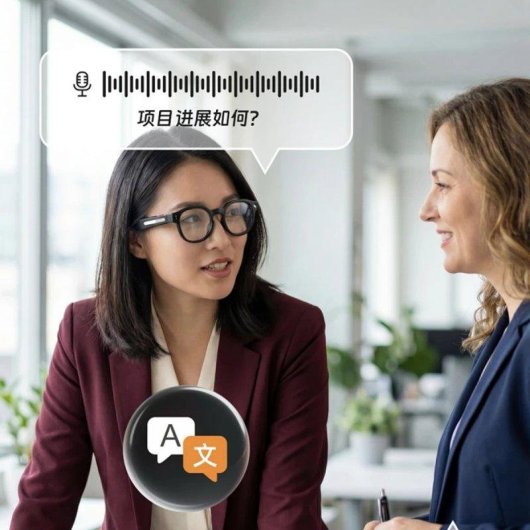Klack AIMB-S1 Gafas Inteligentes Cámara Integrada IA Traductor Altavoces Negro Azul